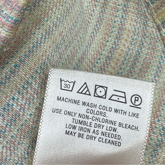 Pilcro and the Letterpress Anthropologie a-line skirt pastel rainbow chino 2 - Picture 7 of 7